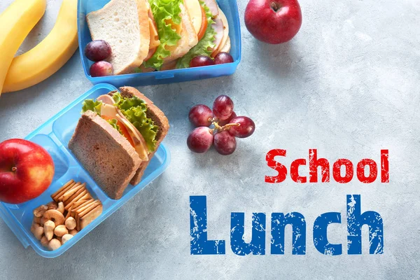 Concept of school lunch