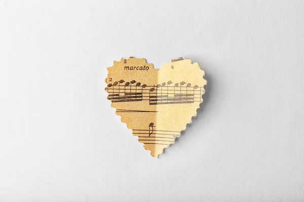 Paper heart with notes — Stock Photo, Image
