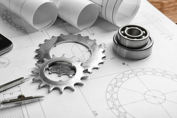 Engineering supplies and blueprints
