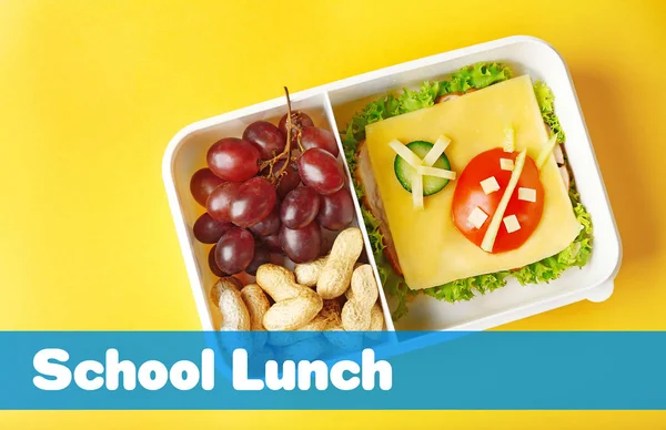 Concetto di pranzo scolastico — Foto Stock