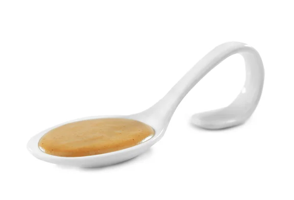 Lepel met heerlijke saus — Stockfoto