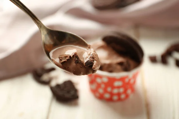 Sabroso helado de chocolate — Foto de Stock