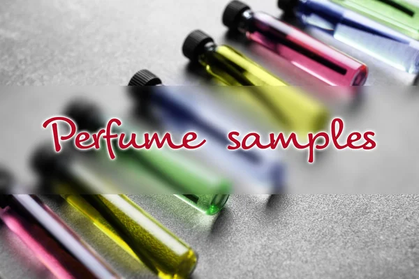 Assorted perfume samples — Stock Photo, Image