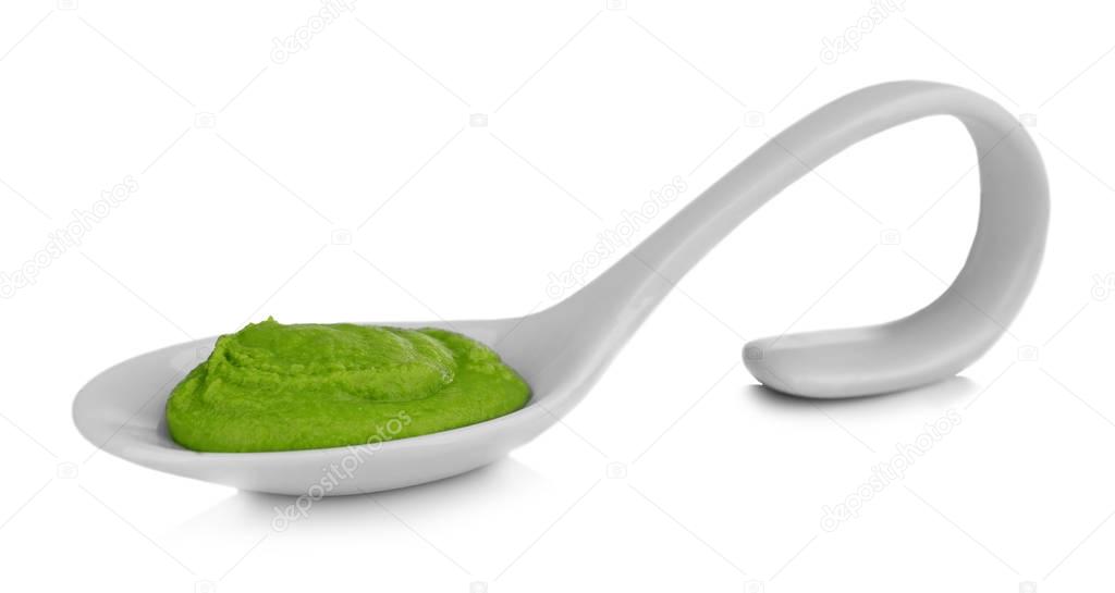 Spoon with delicious sauce
