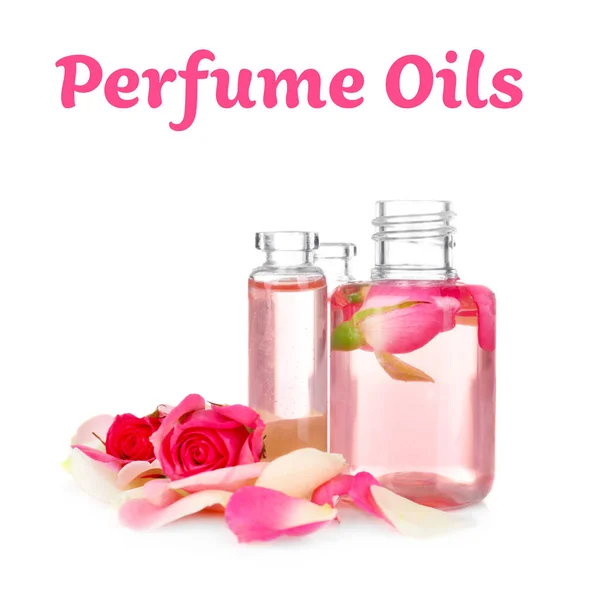 Skład perfum olejów — Zdjęcie stockowe