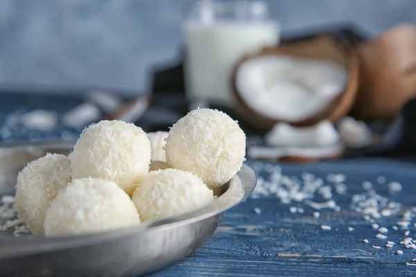 Chutné cukroví kokosové vločky — Stock fotografie