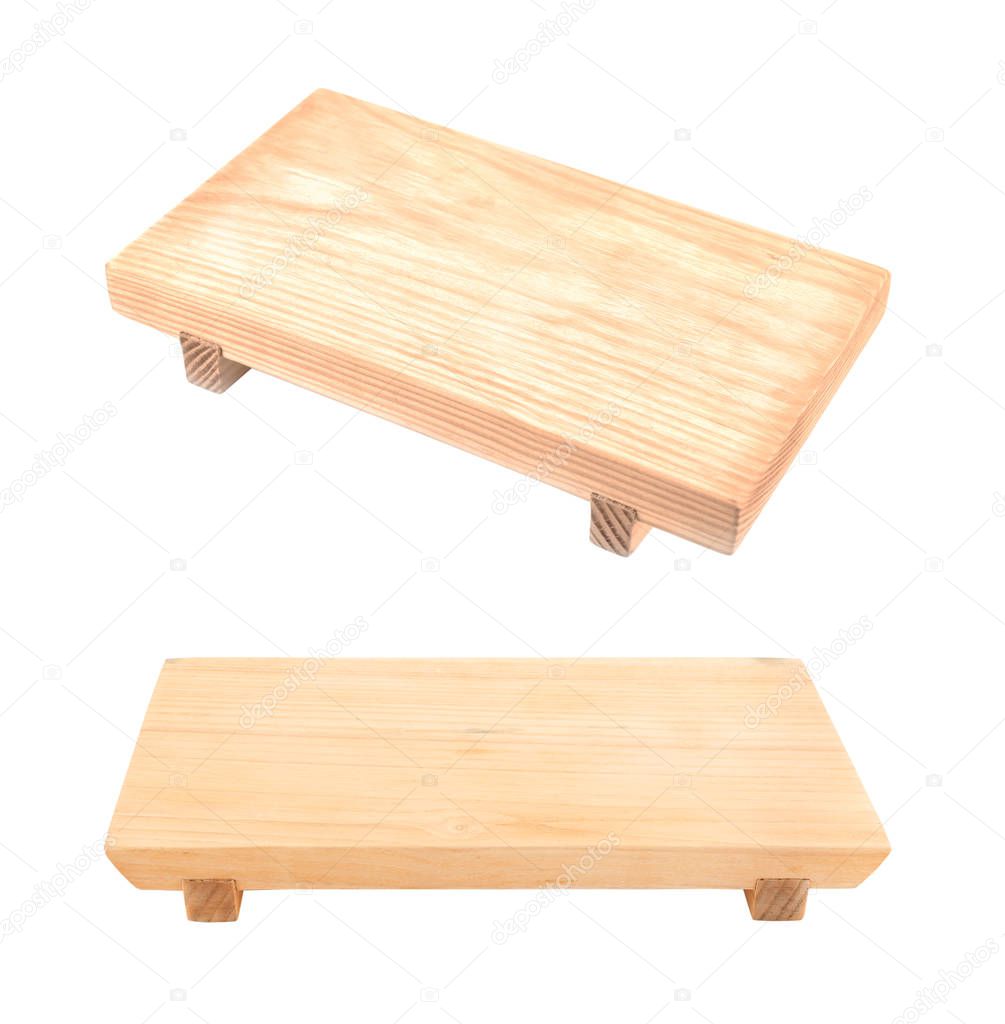 Different views of wooden tray 