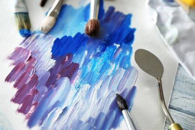 yağlı boya ile aksesuarları 