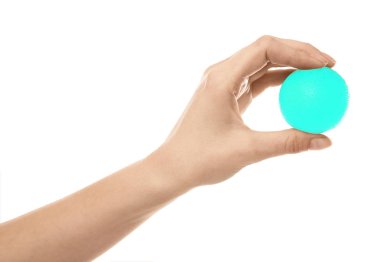 Female hand with stress ball  clipart