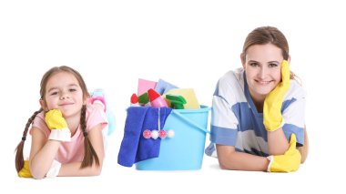 mutlu anne ve kızı  