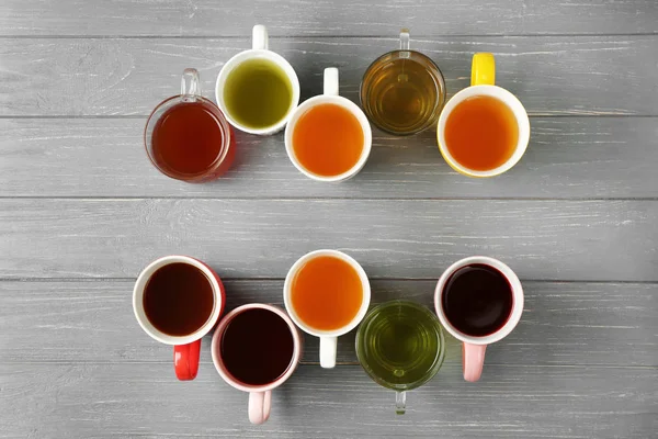 Cups of different tea — Stock Photo, Image