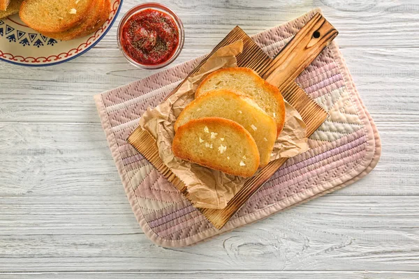 Garlic French bread slices — Stock Photo, Image