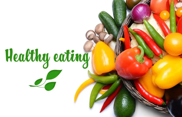 Fresh vegetables in basket — Stock Photo, Image