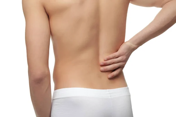 Man suffering from back pain — Stock Photo, Image