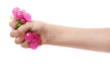 Female hand with stress ball  clipart