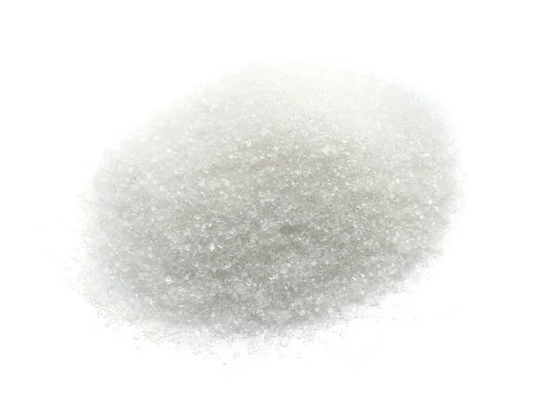 Hoop suiker op wit — Stockfoto
