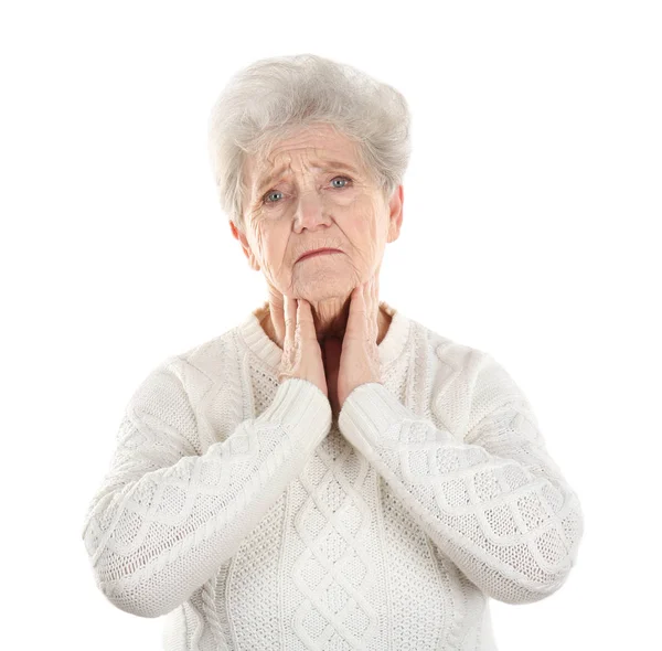 Seniorin erkrankt — Stockfoto