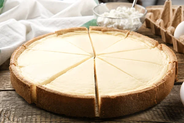 Sabroso pastel de queso casero — Foto de Stock