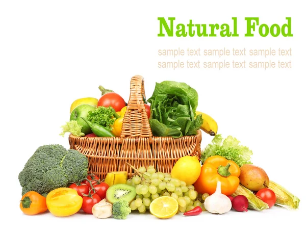 Koncepcja naturalnej żywności. — Zdjęcie stockowe