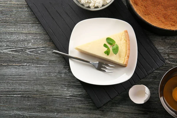 おいしいベイクド チーズ ケーキ — ストック写真
