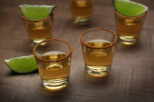 Golden Tequila Shots — Stockfoto