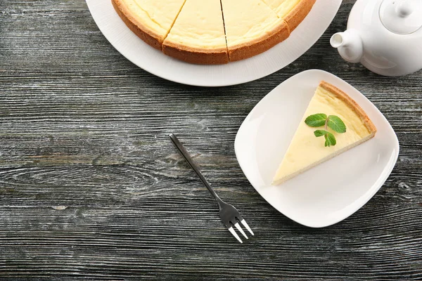 Lecker gebackener Käsekuchen — Stockfoto