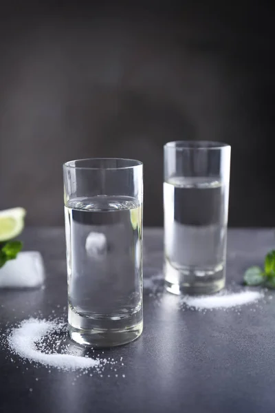 Colpi di tequila con sale — Foto Stock