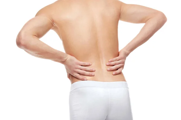 Man suffering from back pain — Stock Photo, Image