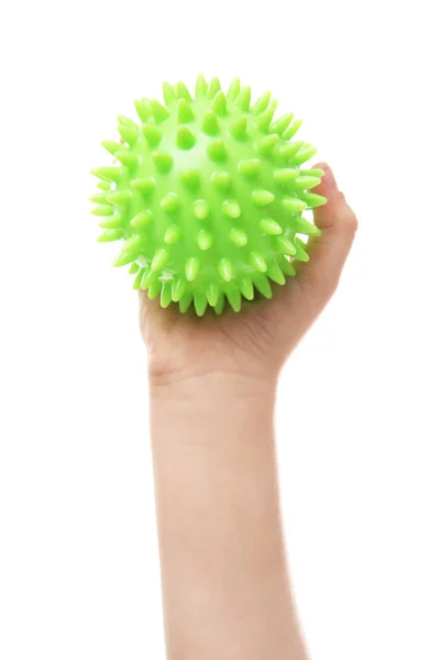 Weibliche Hand mit Stressball — Stockfoto