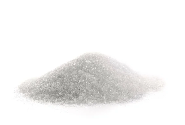 Montão de açúcar no branco — Fotografia de Stock