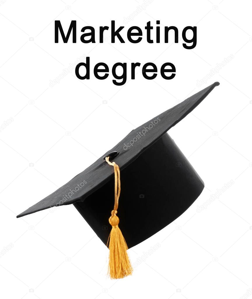 Marketing degree concept. 