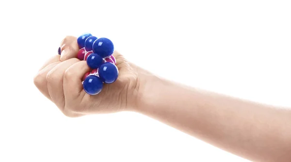 Vrouwelijke hand met stressbal — Stockfoto