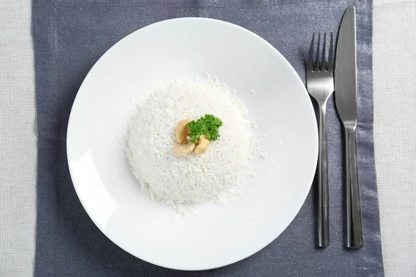 Plate with  coconut rice — Stock Photo, Image