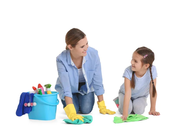 Gelukkig moeder en haar dochter — Stockfoto