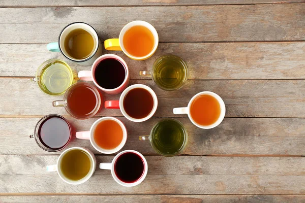 Cups of different tea — Stock Photo, Image