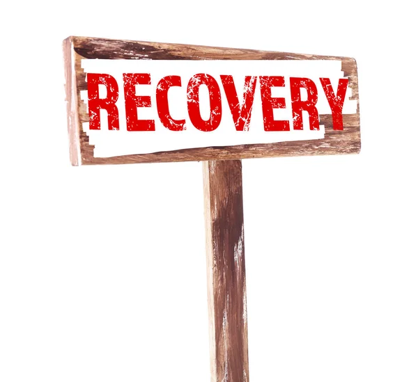 Bord met word Recovery — Stockfoto
