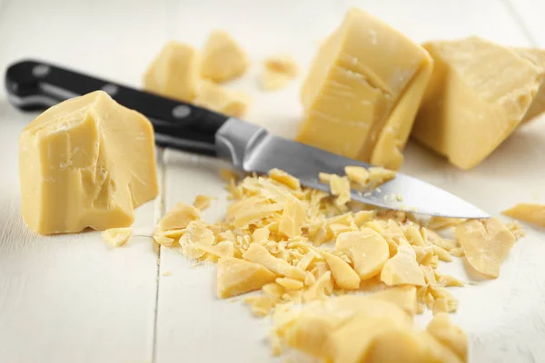ココア バターとナイフ — ストック写真