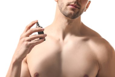 Man using perfume  clipart