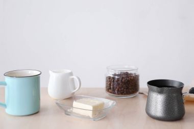 Kurşun geçirmez kahve için malzemeler