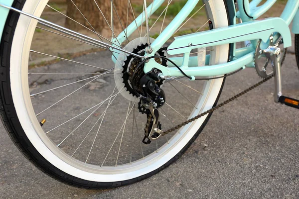 bicycle flat tire on pavement