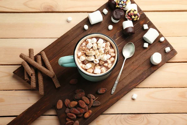 Copa de cacao con malvaviscos — Foto de Stock