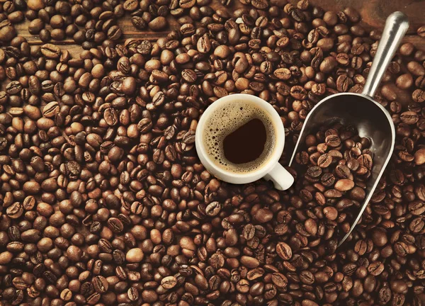 Secangkir kopi dan sendok — Stok Foto