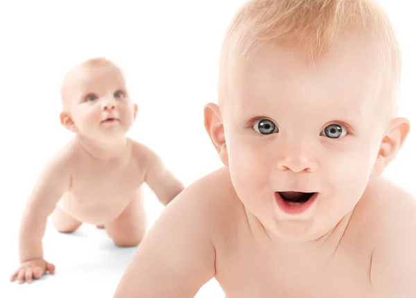 Schattig baby's op de achtergrond — Stockfoto