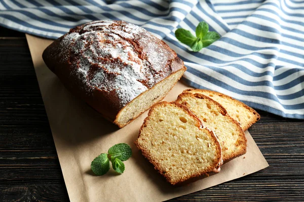 Sliced yogurt cake — Stock Photo, Image