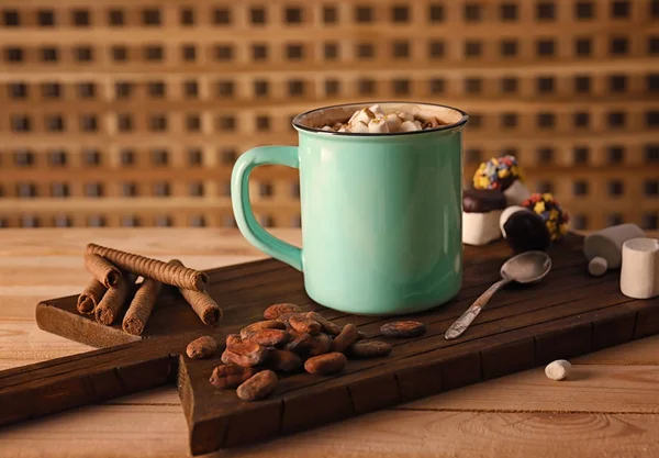 Cup of cocoa with marshmallows