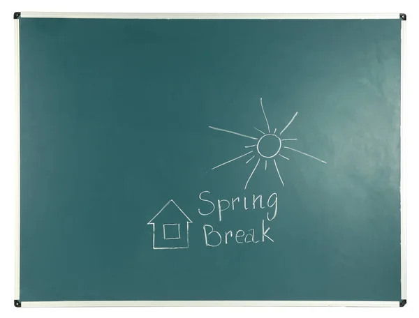 "Spring break" text and drawings — Stock Photo, Image