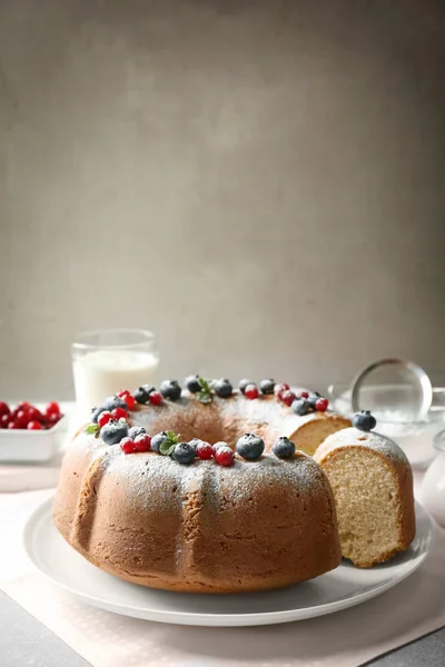 Pastel de yogur en rodajas — Foto de Stock