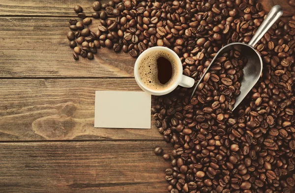 Tasse de café et scoop — Photo