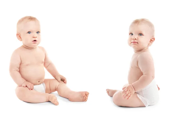 Lindos bebés en el fondo — Foto de Stock