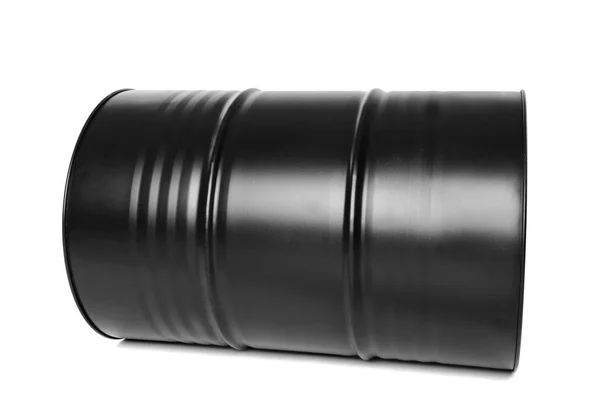 Black oil barrel — Stock Photo, Image